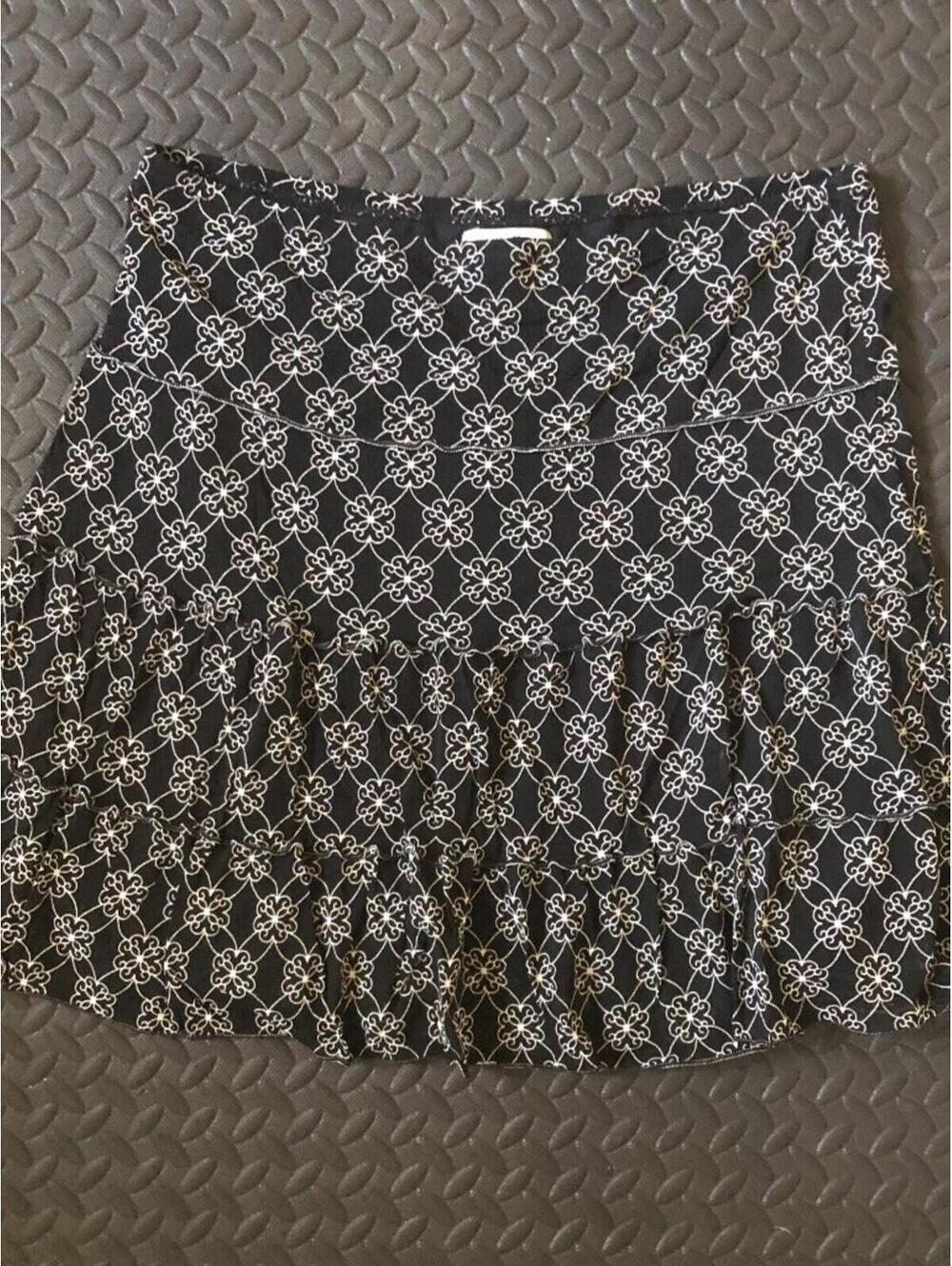 SOPHIE MAX TIERED LOOK MINI SKIRT GEOMETRIC FLORAL PATTERN SIZE MEDIUM